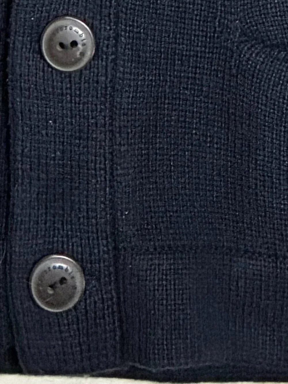 Vintage Abercrombie & Fitch Shawl Knit Cardigan Sweater Navy Blue Men's XL Y2K